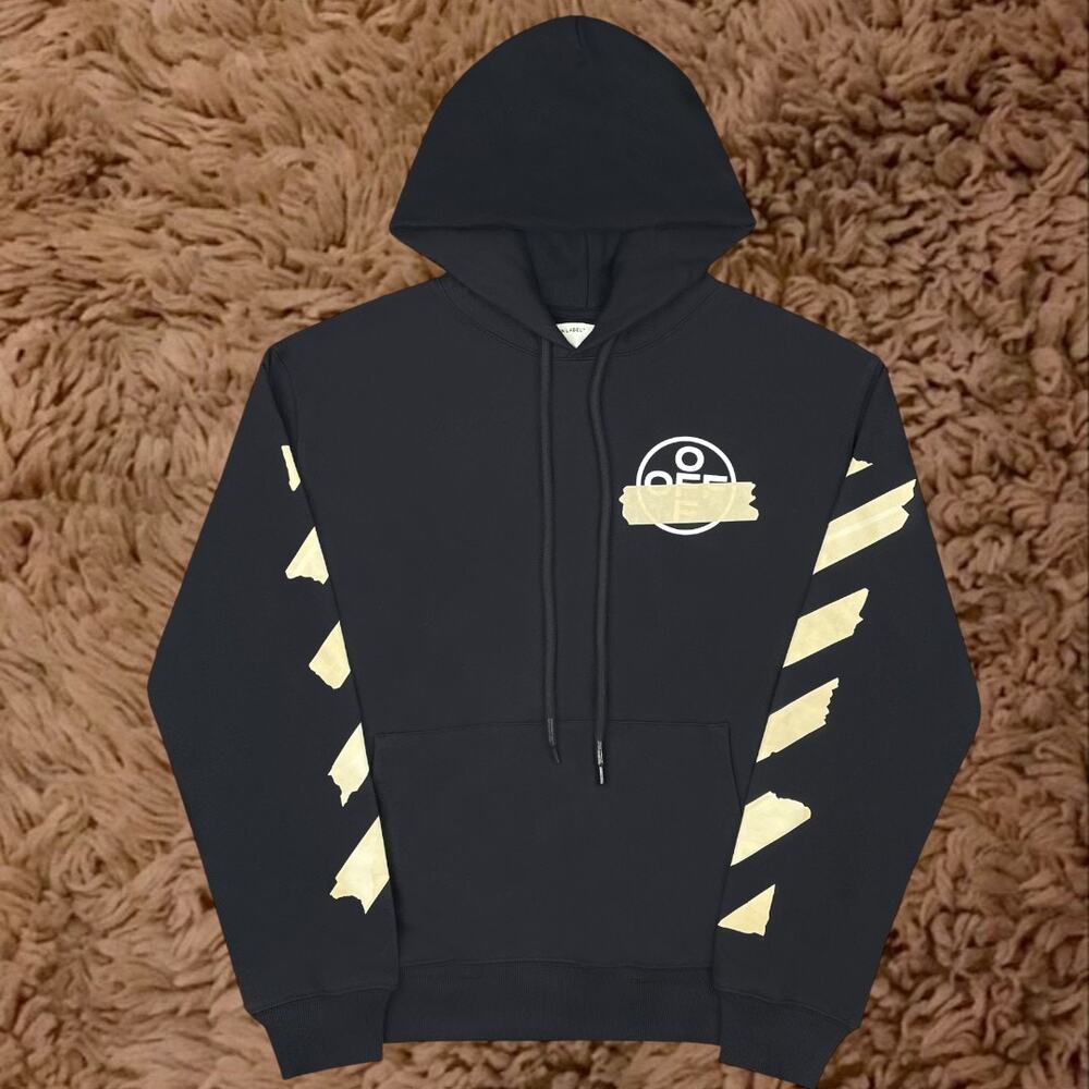 Off-white Men's Black Hoodie